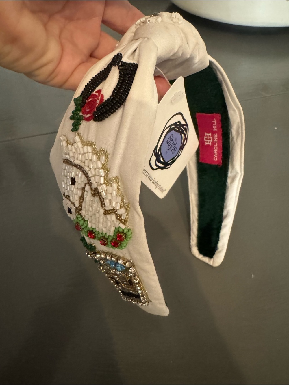 Caroline Hill KY Derby Beaded Knotted Headband